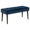 Bankje Gaby - Fluweel - Donkerblauw - 45x95x38 Cm -Meubelwinkel 81026452