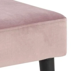 Bankje Gaby - Fluweel - Roze - 45x95x38 Cm -Meubelwinkel 81026453 0400