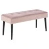 Bankje Gaby - Fluweel - Roze - 45x95x38 Cm -Meubelwinkel 81026453