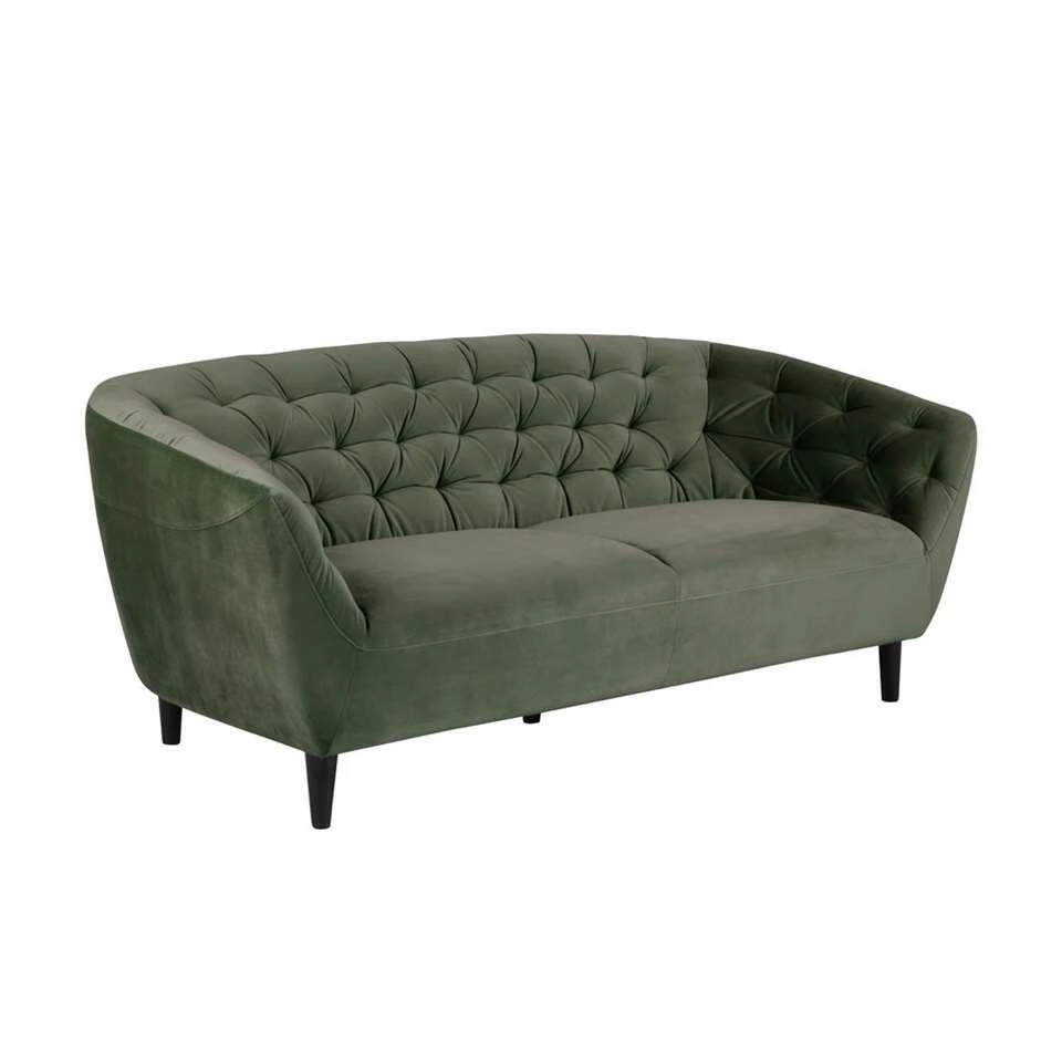 Bank Thyrza 3-zits - Fluweel - Groen 4 Bank Thyrza 3-zits - Fluweel - Groen - Afbeelding 2