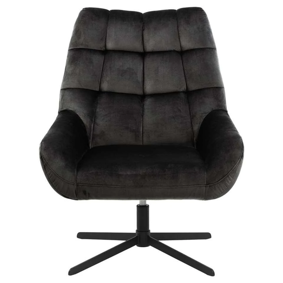 Fauteuil Devin - Stof - Grijsbruin 4 Fauteuil Devin - Stof - Grijsbruin - Afbeelding 2