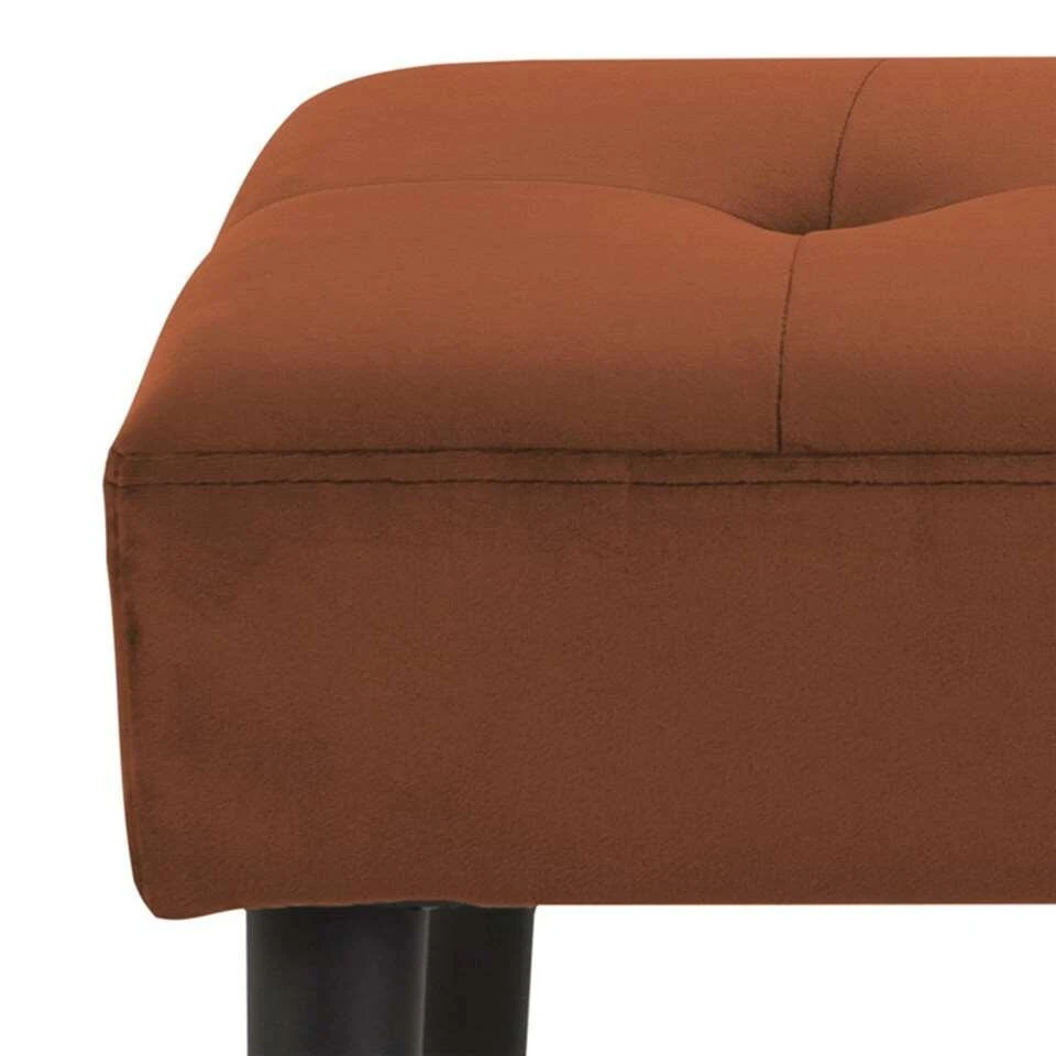 Bankje Gaby - Stof Vic - Koper - 45x95x38 Cm 6 Bankje Gaby - Stof Vic - Koper - 45x95x38 Cm - Afbeelding 4