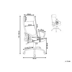 Beliani Bureaustoel PIONEER - Blauw Polyester -Meubelwinkel 825e3531dba544a793fbe54c8f362c19
