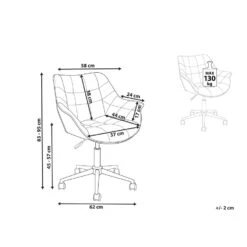 Beliani Bureaustoel LABELLE - Groen Fluweel 8 Beliani Bureaustoel LABELLE - Groen Fluweel -Meubelwinkel 9593adf9ba3c4c0093501fd2cc8b5655