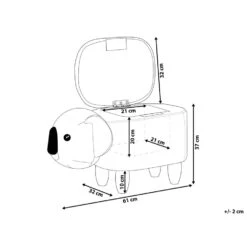 Beliani Dierenhocker COALA - Grijs Fluweel -Meubelwinkel 96d8cc0d032e4f91877d8ab142d40593