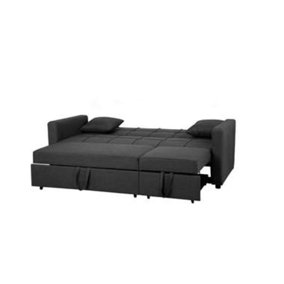 Beliani Slaapbank - GLOMMA Grijs Polyester 5 Beliani Slaapbank - GLOMMA Grijs Polyester - Afbeelding 3