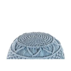 Beliani Poef KAYSERI - Blauw Katoen -Meubelwinkel 99487f4d56364b0784f000f7cd13991d