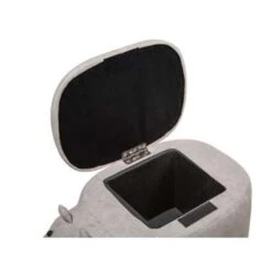 Beliani Dierenhocker HIPPO - Grijs Kunstleer -Meubelwinkel 9c539392356f45859054df51323db8f9