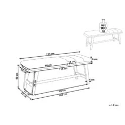 Beliani Hocker PHOLA - Lichte Houtkleur Polyester -Meubelwinkel 9cc44781bfe348c6bde50171671ec110