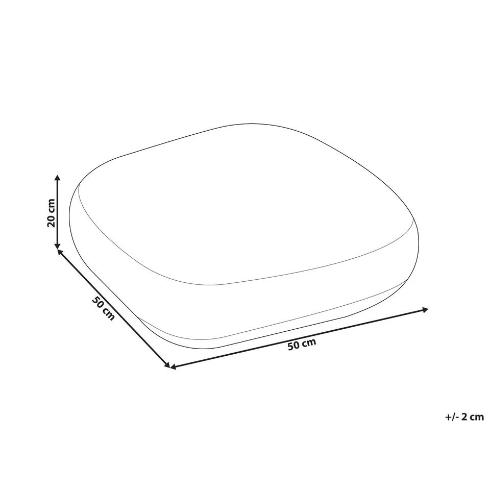Beliani Poef BERRECHID - Beige Katoen 5 Beliani Poef BERRECHID - Beige Katoen - Afbeelding 3