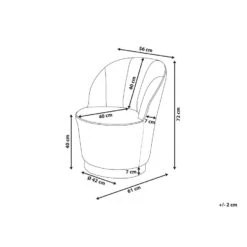 Beliani Fauteuil ALBY - Blauw Fluweel -Meubelwinkel a15c346076ad4035bd4257945c94283c