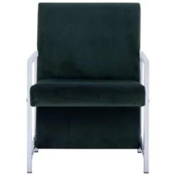 VidaXL Fauteuil Met Chromen Poten Fluweel Donkergroen -Meubelwinkel a663097a548f4f4aa6d8a07921c6a590