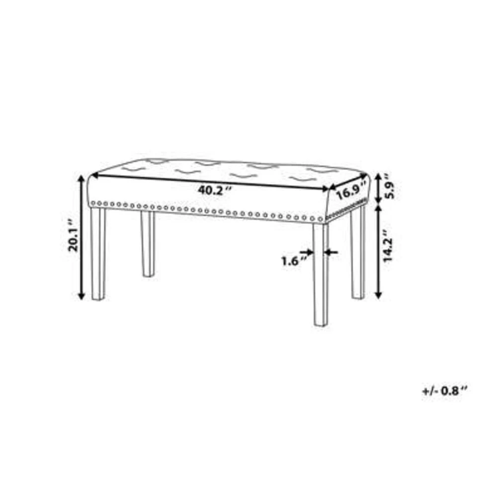 Beliani Hocker YORKTON - Groen Fluweel 6 Beliani Hocker YORKTON - Groen Fluweel - Afbeelding 4
