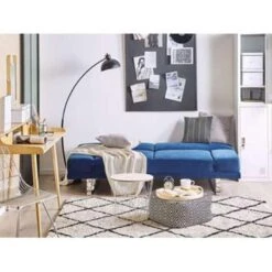 Beliani Slaapbank - YORK Blauw Fluweel 9 Beliani Slaapbank - YORK Blauw Fluweel -Meubelwinkel acc02dc8c93c4697b1c4aad0709c32a9