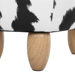 Beliani Dierenhocker COW - Zwart Polyester -Meubelwinkel adc8bbe1c8ac41ebb718cdf946c0c102