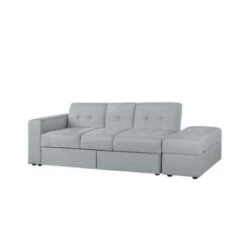 Beliani Driezitsbank - FALSTER Grijs Polyester -Meubelwinkel b1218d11bf1349b3ab08664301d77784