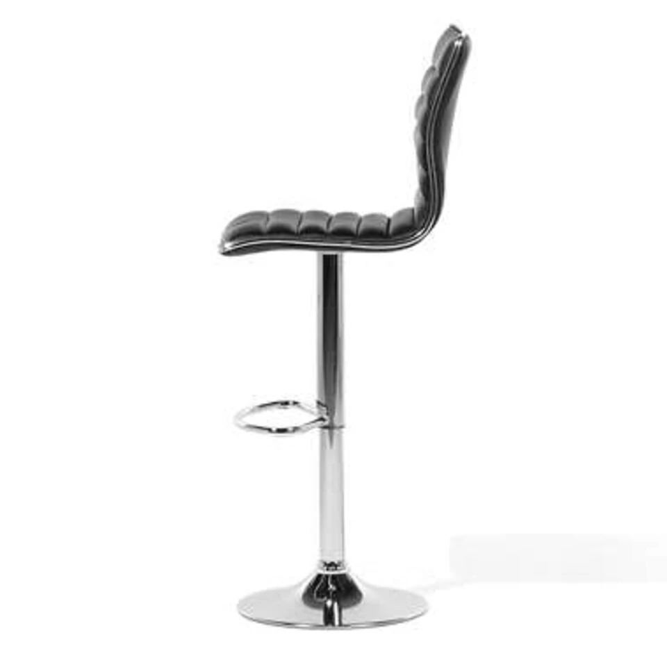 Beliani Barkruk LUCERNE - Zwart Kunstleer 4 Beliani Barkruk LUCERNE - Zwart Kunstleer - Afbeelding 2