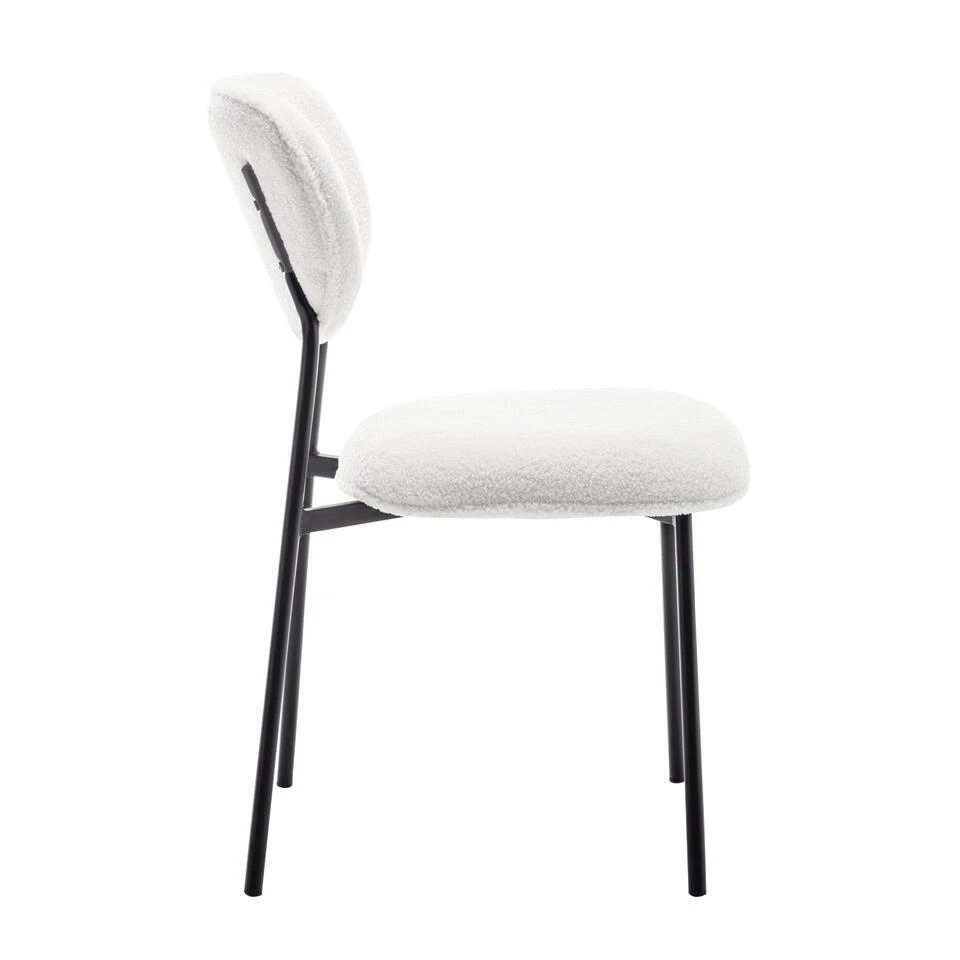 Furnihaus Eetkamerstoel Amalia Teddy Creme Set Van 2 6 Furnihaus Eetkamerstoel Amalia Teddy Creme Set Van 2 - Afbeelding 4