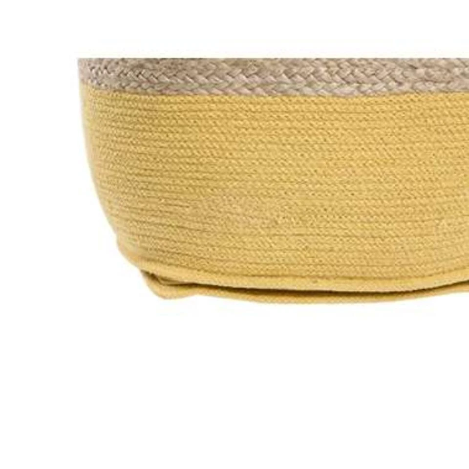 Beliani Poef KIRAMA - Beige Katoen, Jute 4 Beliani Poef KIRAMA - Beige Katoen, Jute - Afbeelding 2