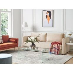 Beliani Driezitsbank - EKSJO Beige Fluweel -Meubelwinkel bcb96b5d2975416a9e45520e0be1e8ef