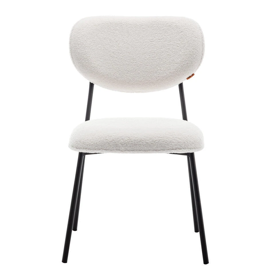 Furnihaus Eetkamerstoel Amalia Teddy Creme Set Van 2 5 Furnihaus Eetkamerstoel Amalia Teddy Creme Set Van 2 - Afbeelding 3