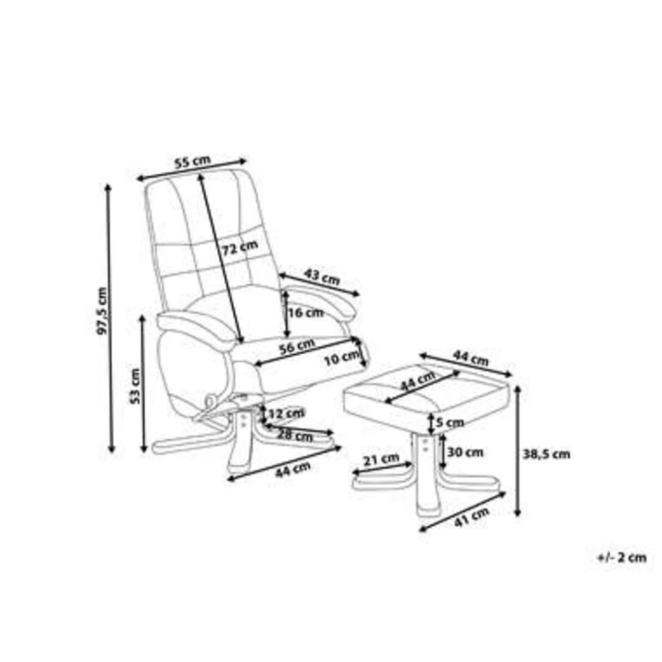Beliani Massagestoel RELAXPRO - Beige Kunstleer 6 Beliani Massagestoel RELAXPRO - Beige Kunstleer - Afbeelding 4