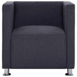 VidaXL Fauteuil Kubus Stof Donkergrijs 8 VidaXL Fauteuil Kubus Stof Donkergrijs -Meubelwinkel c16bde3aef9346d5866e42d871f4429b