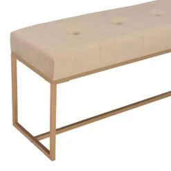VidaXL Bankje 120 Cm Fluweel Beige -Meubelwinkel c49e33b0eb824fa0820d460dde377888