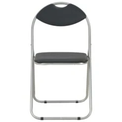 VidaXL Eetkamerstoelen Inklapbaar 2 St Kunstleer Zwart -Meubelwinkel c853dbbcceca4843a13eba9b77642670