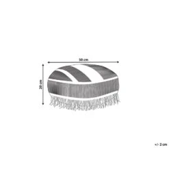 Beliani Poef OULAD - Wit Katoen -Meubelwinkel c9d4b0627fcb4050982ed72e7022482d