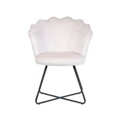 Beliani Fauteuil LOVELOCK - Beige Fluweel -Meubelwinkel ca7702181dd74ec58608556de2e985c3