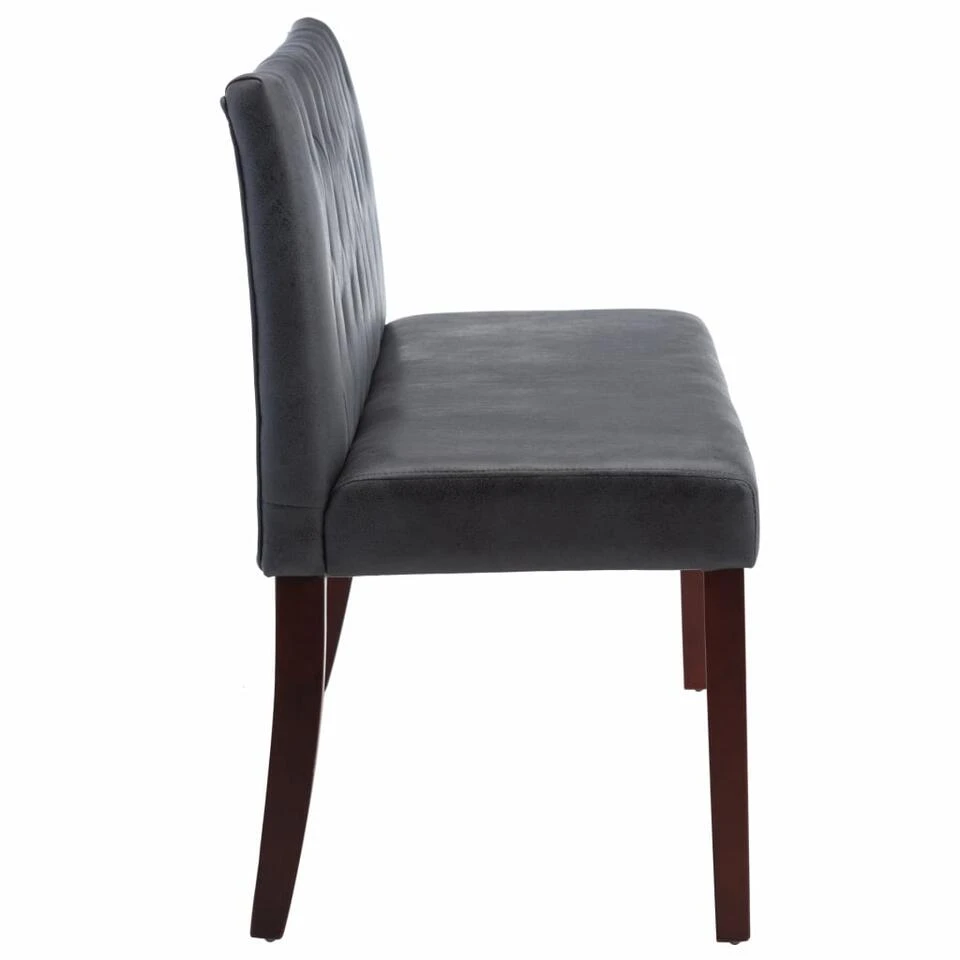 VidaXL Bankje 148,5 Cm Kunstsuède Grijs 6 VidaXL Bankje 148,5 Cm Kunstsuède Grijs - Afbeelding 4