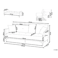 Beliani Driezitsbank - LUCAN Groen Fluweel -Meubelwinkel da346fc82e324e649c3b5d4b31576ae9 1