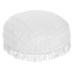 Beliani Poef OULAD - Wit Katoen -Meubelwinkel db99bf95995843fa91a08e9b4ce6a5c9