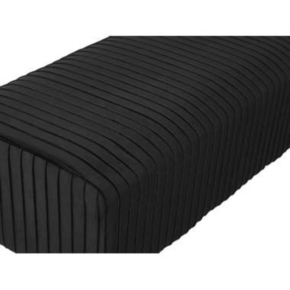 Beliani Hocker PATERSON - Zwart Fluweel 6 Beliani Hocker PATERSON - Zwart Fluweel - Afbeelding 4