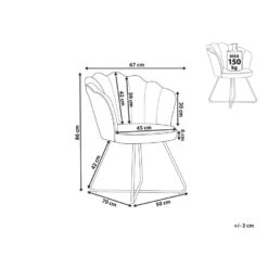 Beliani Fauteuil LOVELOCK - Beige Fluweel -Meubelwinkel e13dc2e141f4407a9a8b47e95c047433 1