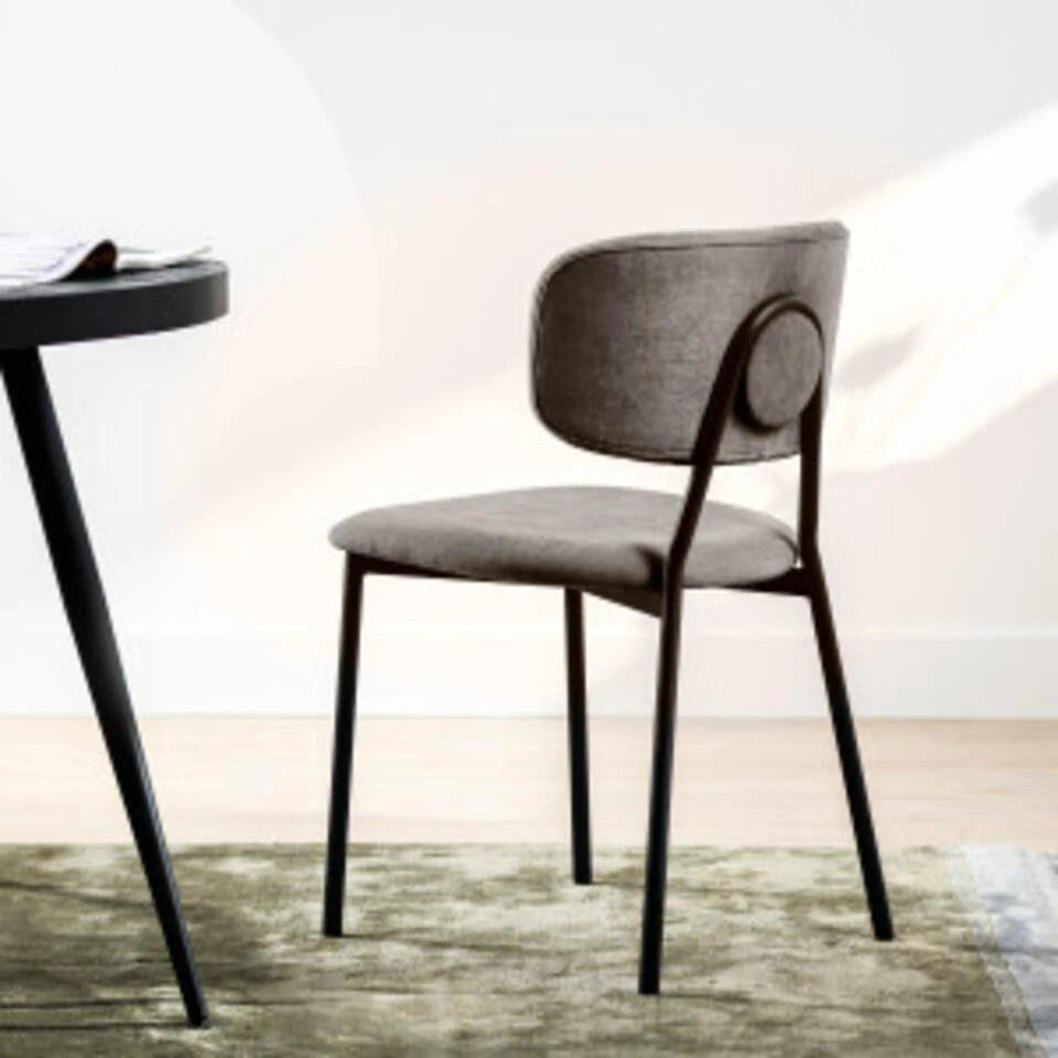 Hoyz Collection - Eetkamerstoel C311 Grijs - 49x53x82 Cm - Set Van 2 4 Hoyz Collection - Eetkamerstoel C311 Grijs - 49x53x82 Cm - Set Van 2 - Afbeelding 2