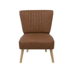 Beliani Fauteuil VAASA - Bruin Kunstleer -Meubelwinkel f9a1d5684173460ca9f1a7804c46ad0c