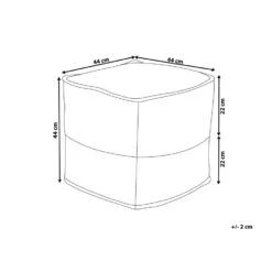 Beliani Poef KIRAMA - Beige Katoen, Jute -Meubelwinkel fa09f75cab2f457298d92dd1a780d4fe