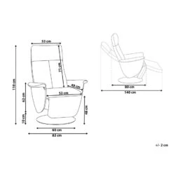 Beliani TV-fauteuil PRIME - Grijs Kunstleer 8 Beliani TV-fauteuil PRIME - Grijs Kunstleer -Meubelwinkel fdd8dbb49fee472ca293ca08319ed623